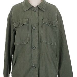 American Eagle Outfitters Olive Green Military Field Jacket
